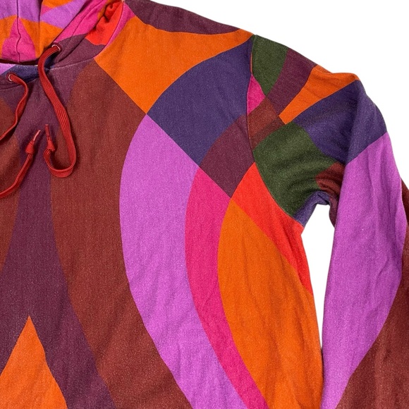 FARM Rio Anthropologie Vibrant Hoodie Large Banana Gradient Oversized - Picture 9 of 11